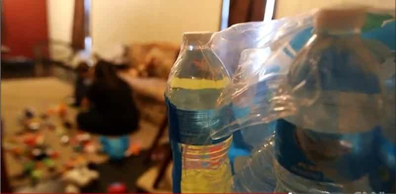 Close-up of water bottles
