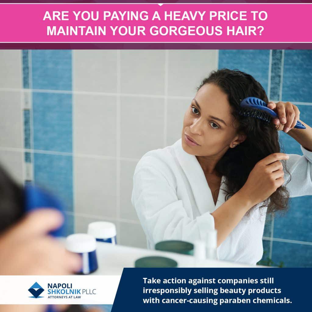 A woman using paraben product for her hair likely to develop breast cancer.