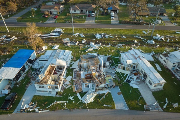 Hurricane Ian damaged homes