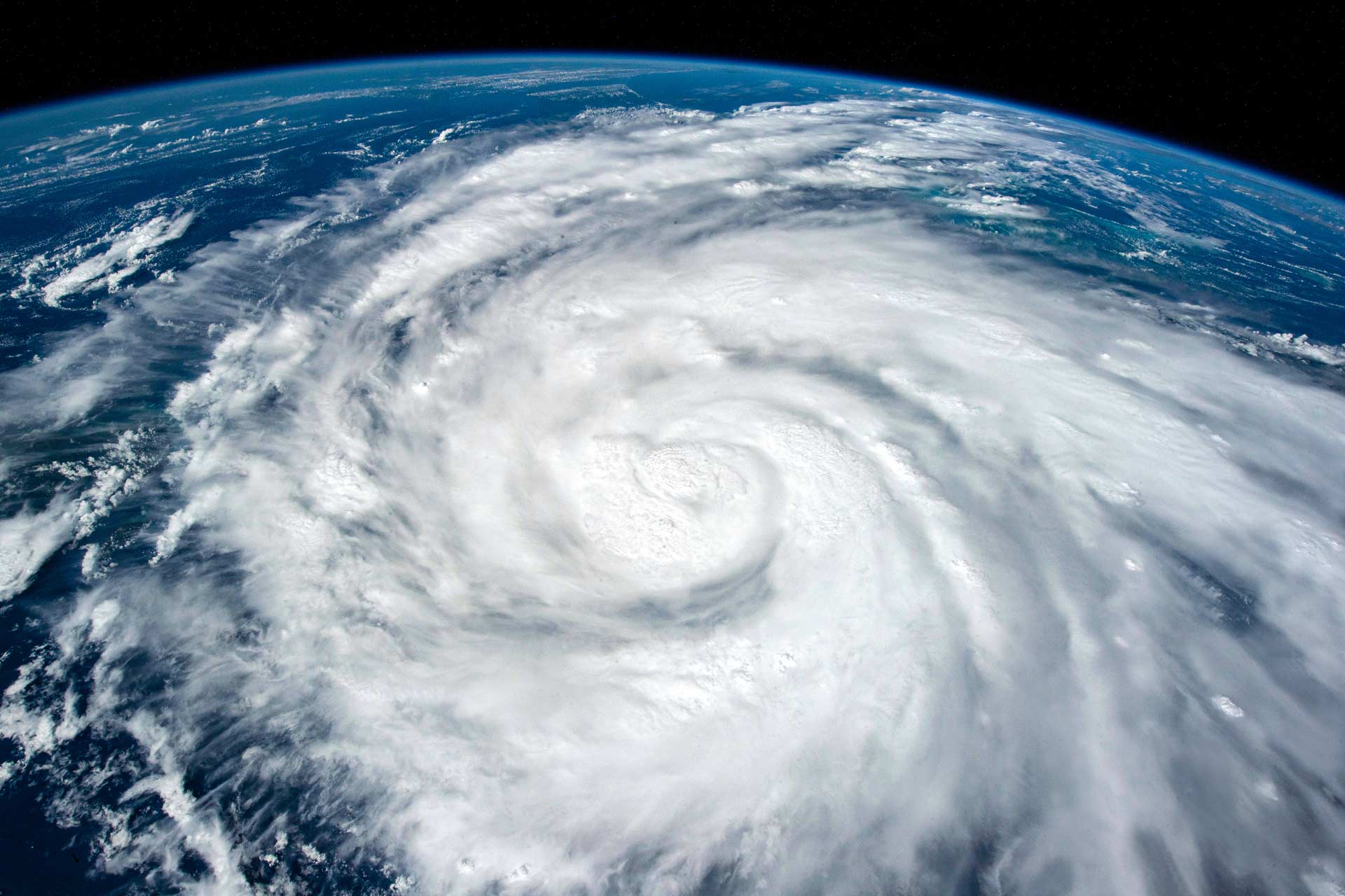 Space view of hurricane