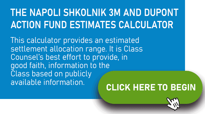 3M and Dupont Action Fund Estimates Calculator