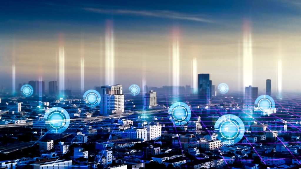 bigstock Smart City And Wireless Commun 477934525